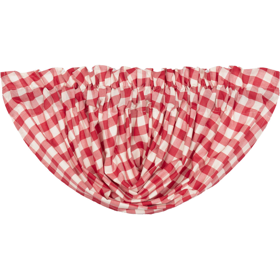 April & Olive Annie Buffalo Red Check Balloon Valance 15x60 By VHC Brands
