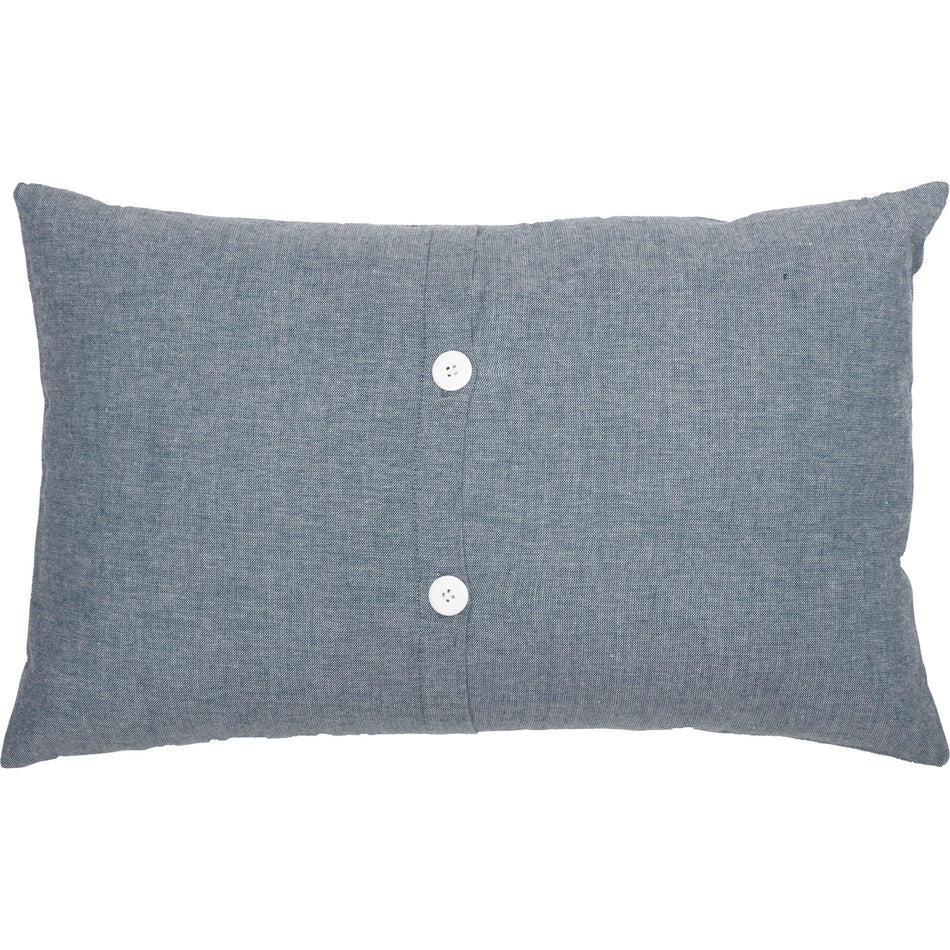 April & Olive Sawyer Mill Blue Barn Pillow 14x22 By VHC Brands