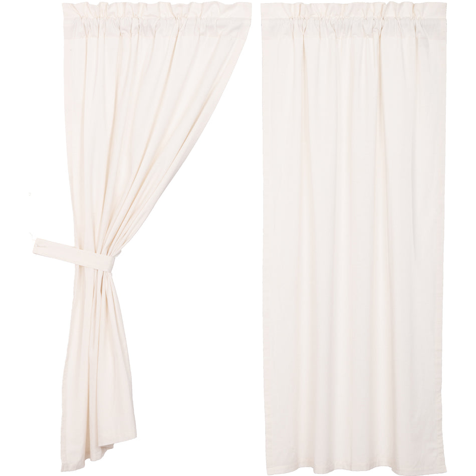 April & Olive Simple Life Flax Antique White Short Panel Set of 2 63x36 By VHC Brands
