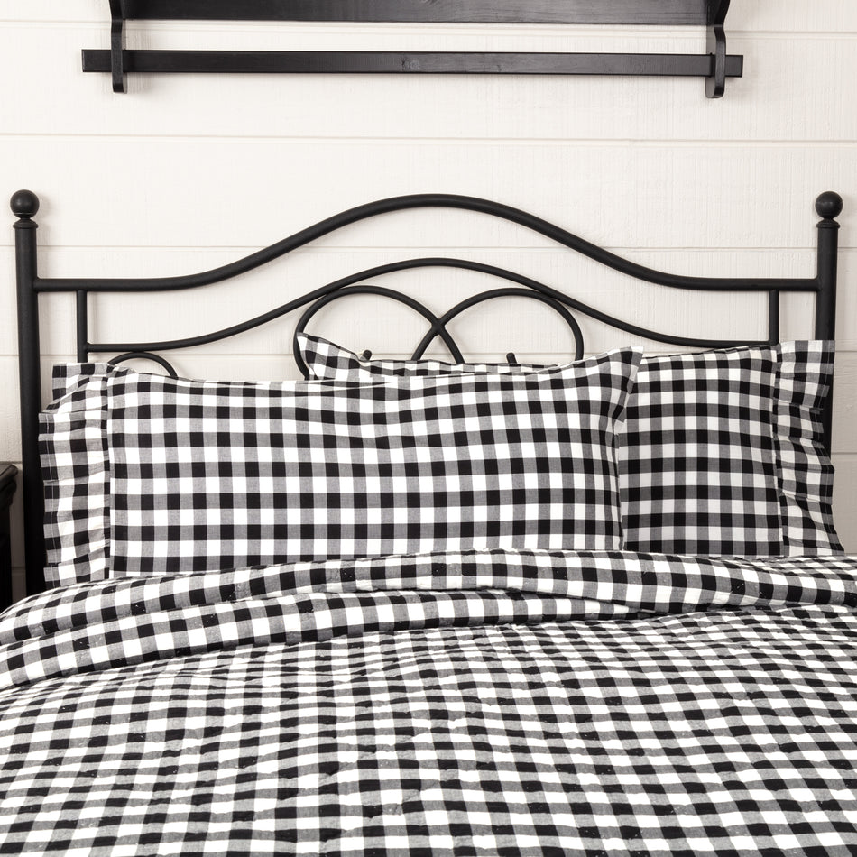 April & Olive Annie Buffalo Black Check King Pillow Case Set of 2 21x36+4 By VHC Brands