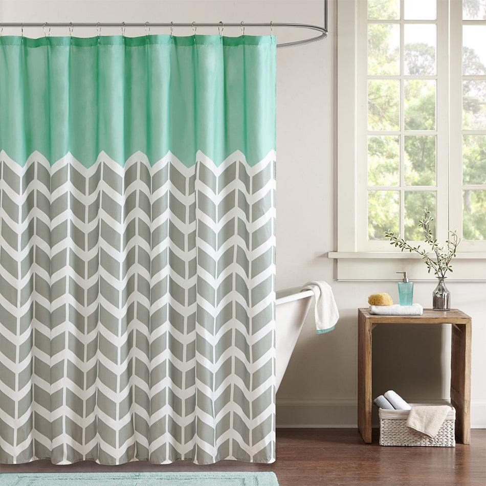 Intelligent Design Nadia Shower Curtain - Teal - 72x72"
