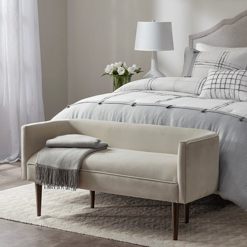 Madison Park Farrah Accent Bench - Cream