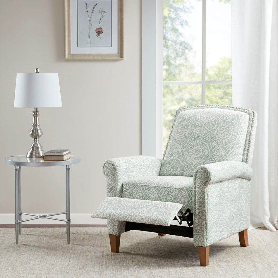 Madison Park Kirstin Push Back Recliner - Light Teal