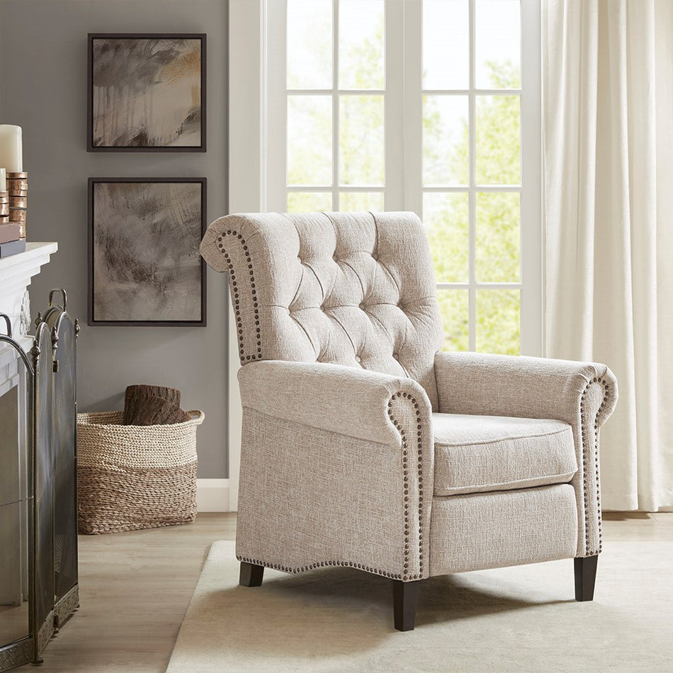 Madison Park Aidan Push Back Recliner - Cream