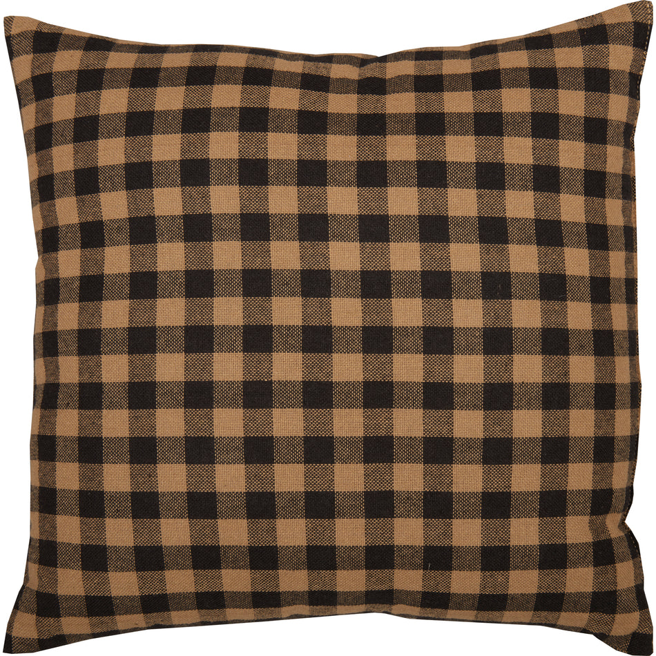 Mayflower Market Black Check Fabric Pillow 12x12 By VHC Brands