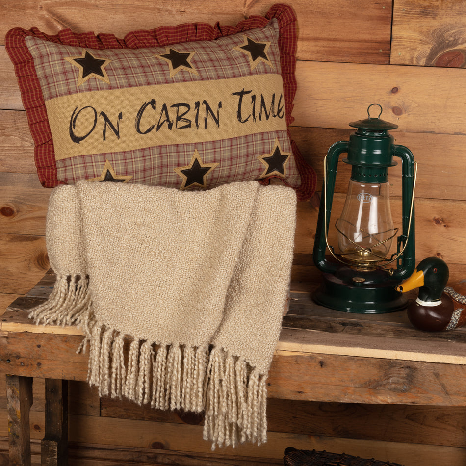 Oak & Asher Dawson Star On Cabin Time Pillow 14x22 By VHC Brands