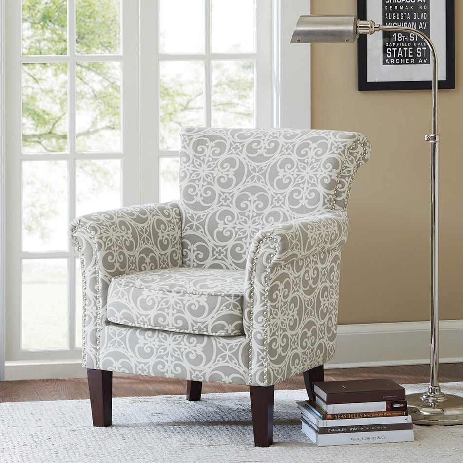 Madison Park Brooke Tight Back Club Chair - Grey