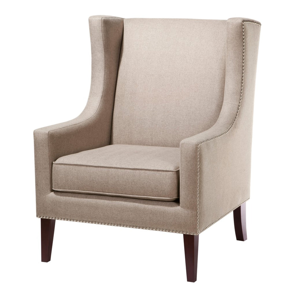 Barton Wing Chair - Taupe