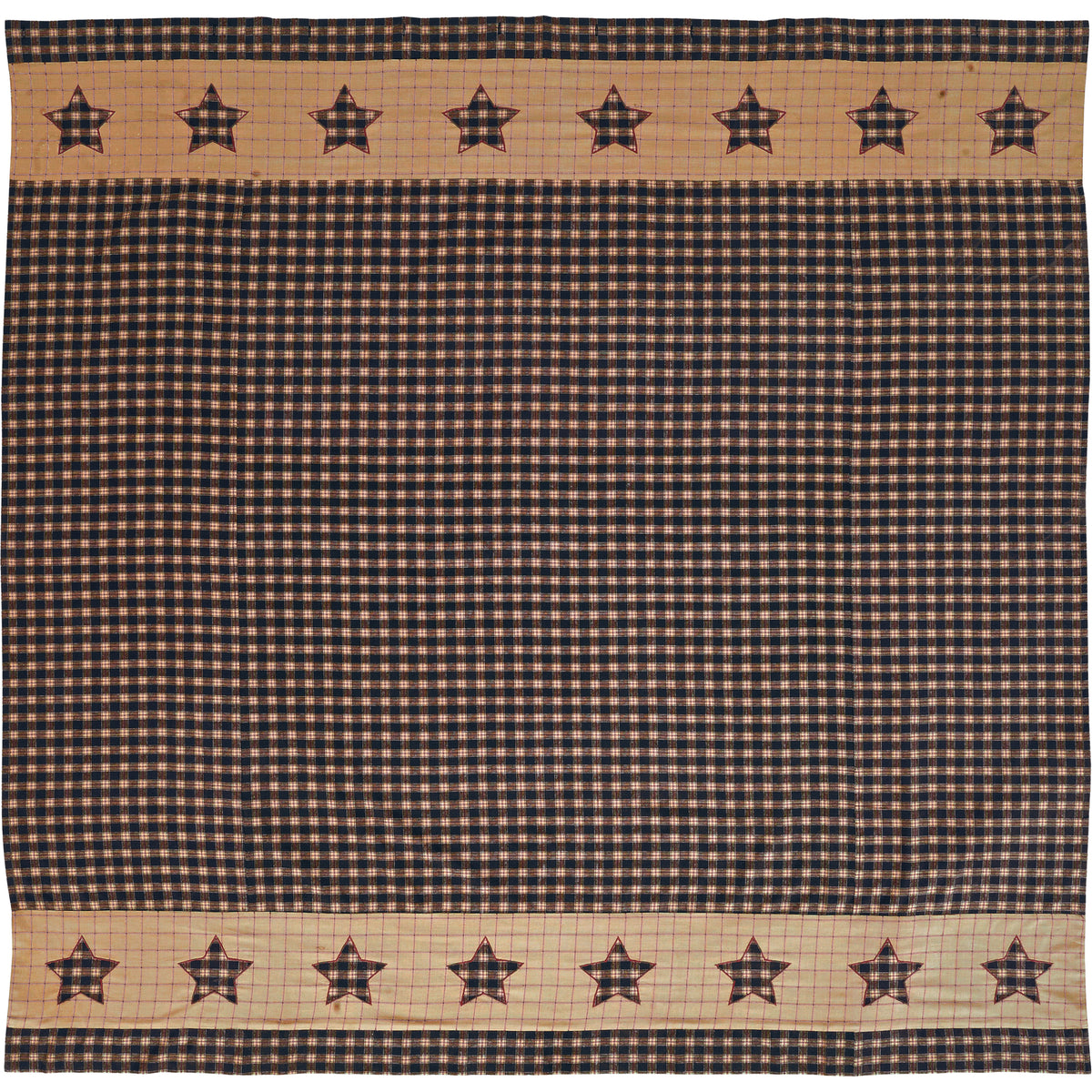 Mayflower Market Bingham Star Shower Curtain 72x72 By VHC Brands