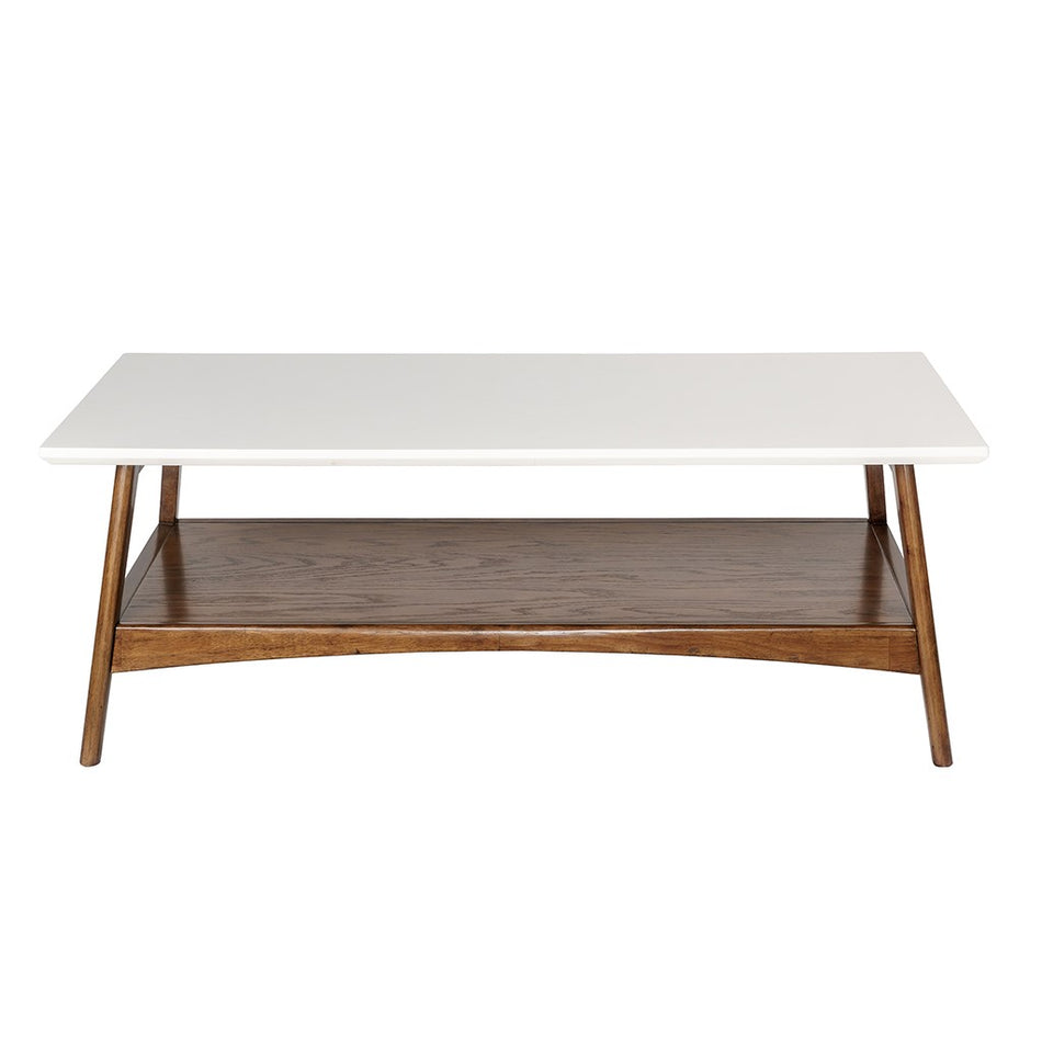 Parker Coffee Table - Off White / Pecan