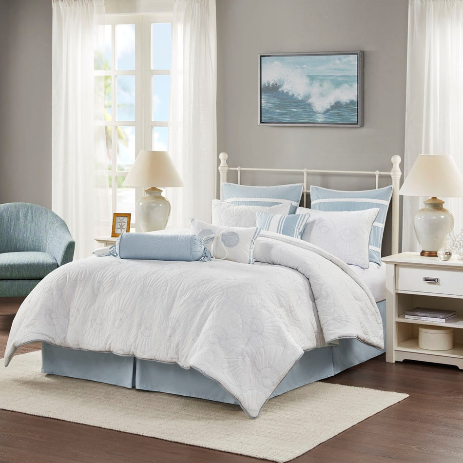 Harbor House Crystal Beach Comforter Set - White - Cal King Size