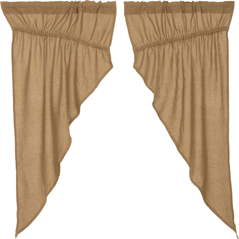 April & Olive Burlap Natural Prairie Short Panel Set of 2 63x36x18 By VHC Brands