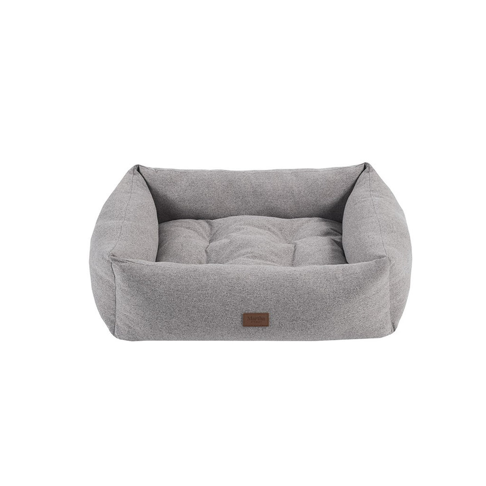 Charlie 4-Sided Bolster With Ortho Base and Removable Cover - Grey - 18x22+7"