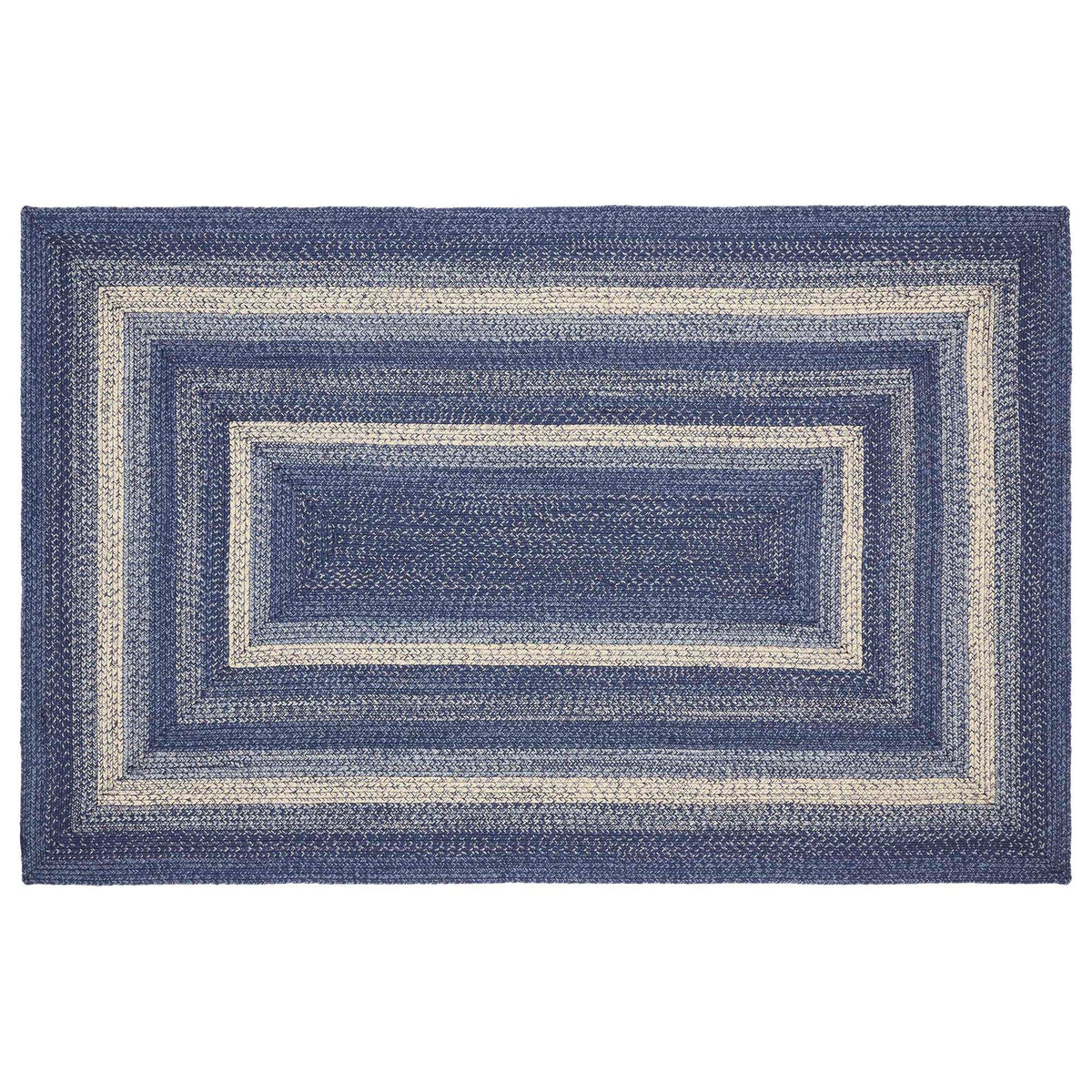 April & Olive Great Falls Blue Jute Rug Rect w/ Pad 60x96 By VHC Brands