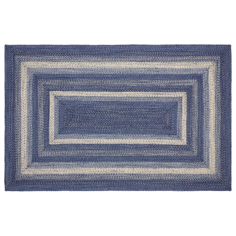 April & Olive Great Falls Blue Jute Rug Rect w/ Pad 60x96 By VHC Brands