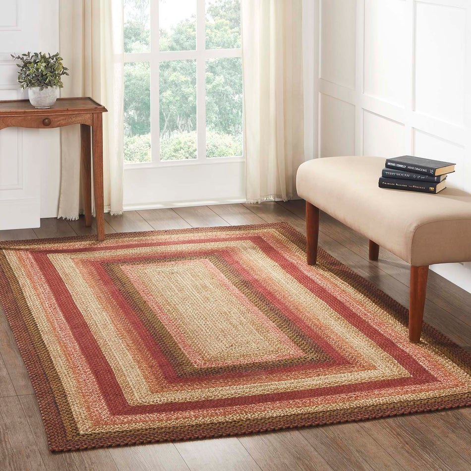 Mayflower Market Ginger Spice Jute Rug Rect w/ Pad 60x96 By VHC Brands