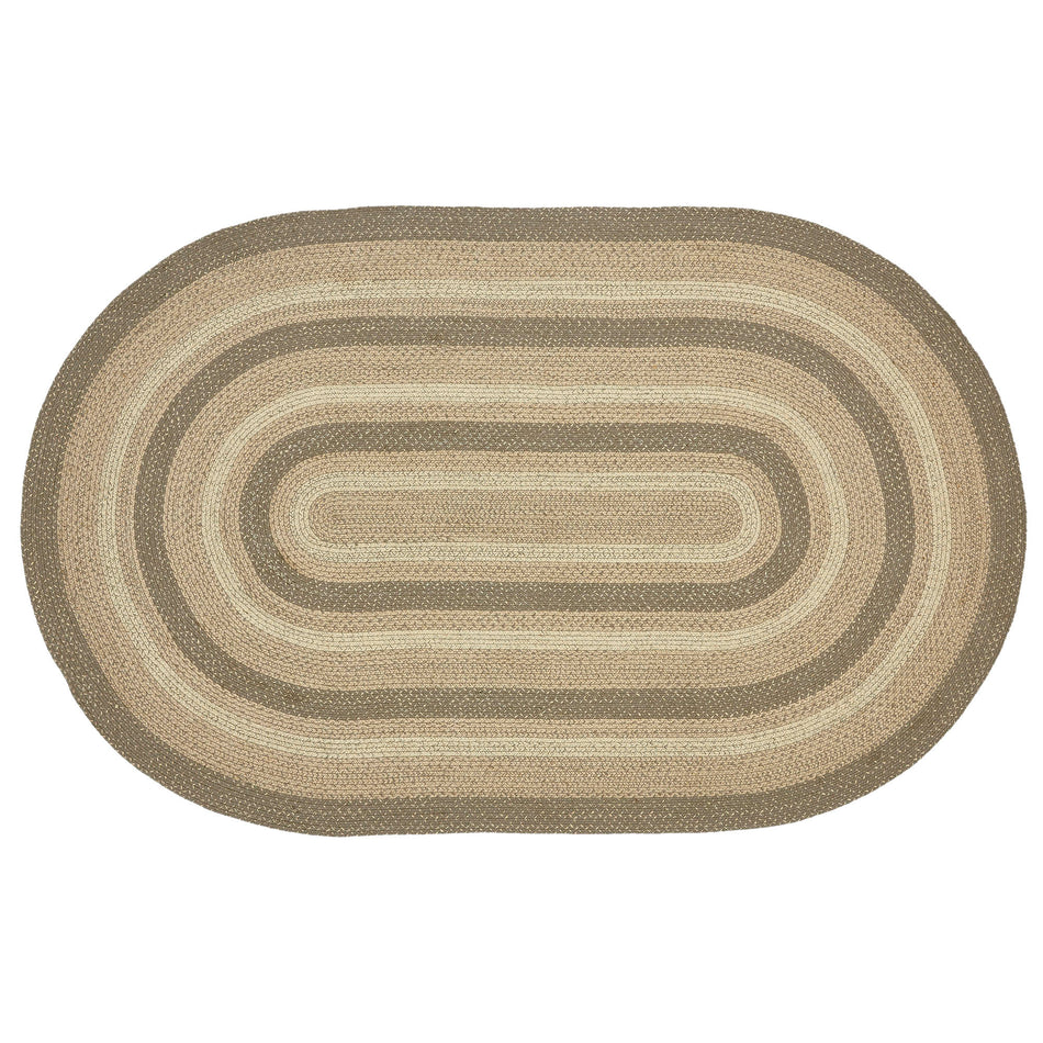 April & Olive Cobblestone Jute Rug Oval w/ Pad 60x96 By VHC Brands