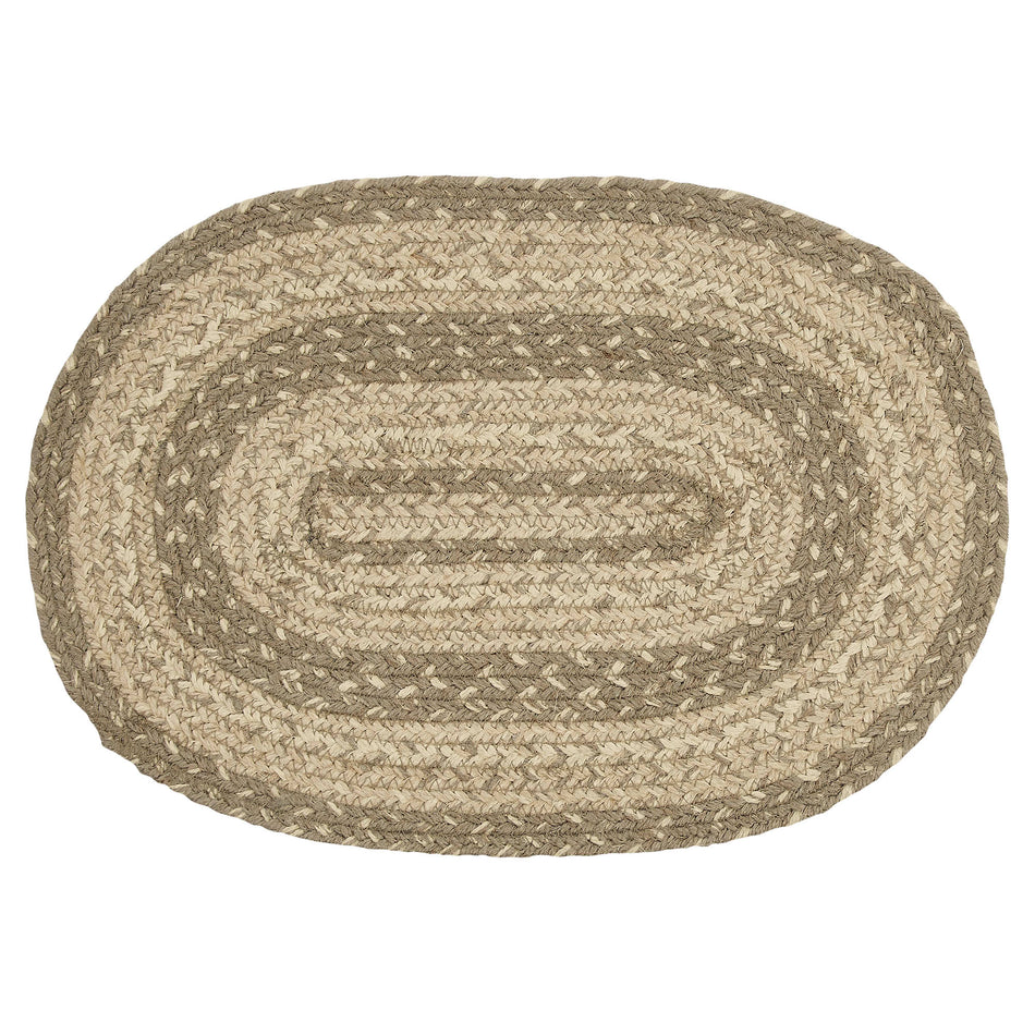 April & Olive Cobblestone Jute Oval Placemat 10x15 By VHC Brands