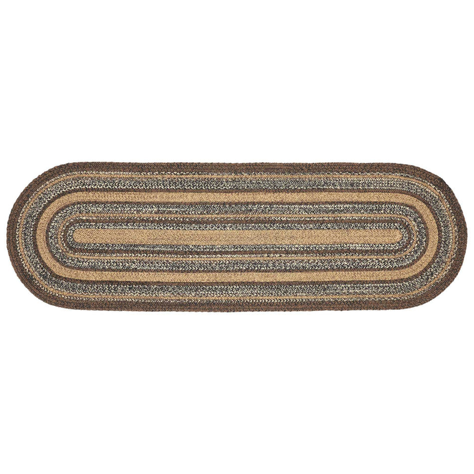Oak & Asher Espresso Jute Rug/Runner Oval w/ Pad 22x72 By VHC Brands