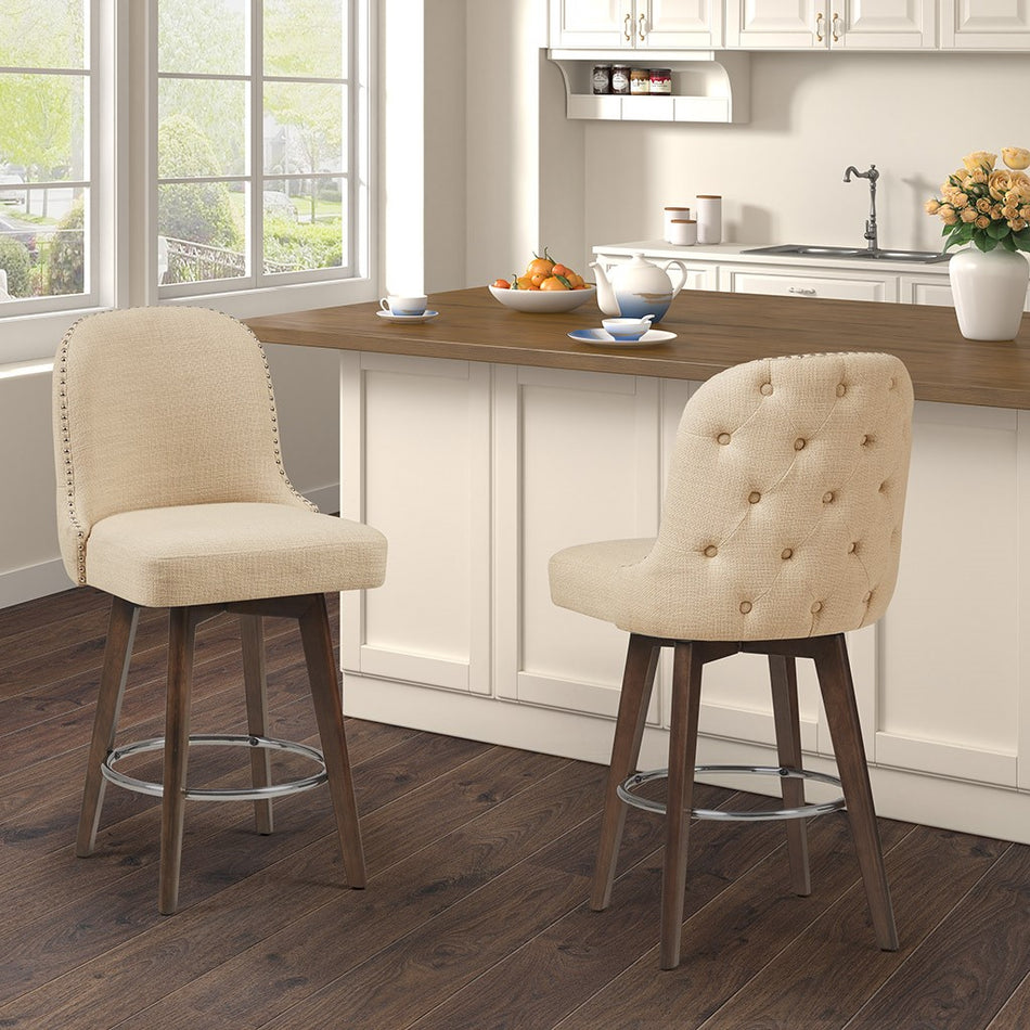Kobe Counter Stool with Swivel Seat - Natural
