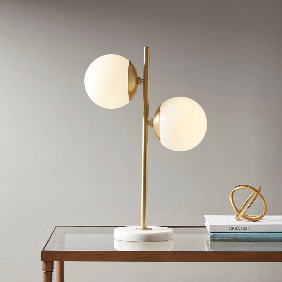 Holloway Table Lamp - White / Gold
