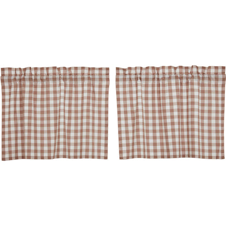April & Olive Annie Buffalo Portabella Check Tier Set of 2 L24xW36 By VHC Brands