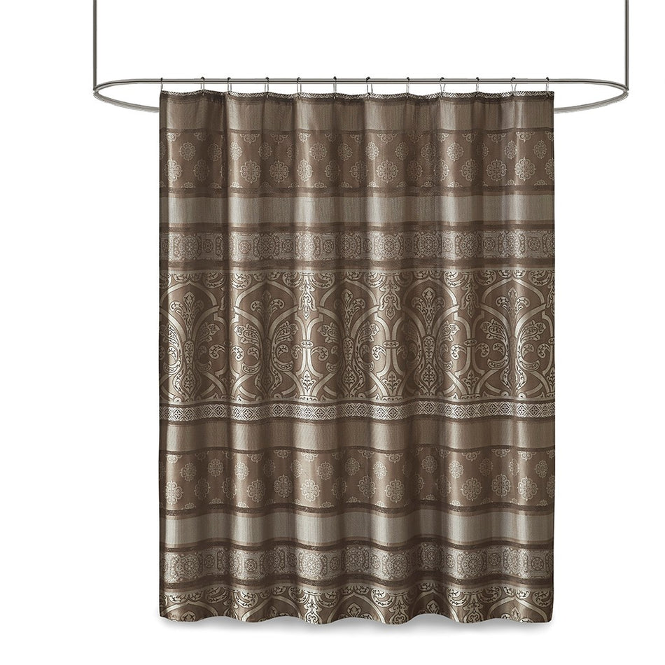 Zara Jacquard Shower Curtain - Brown - 72x72"