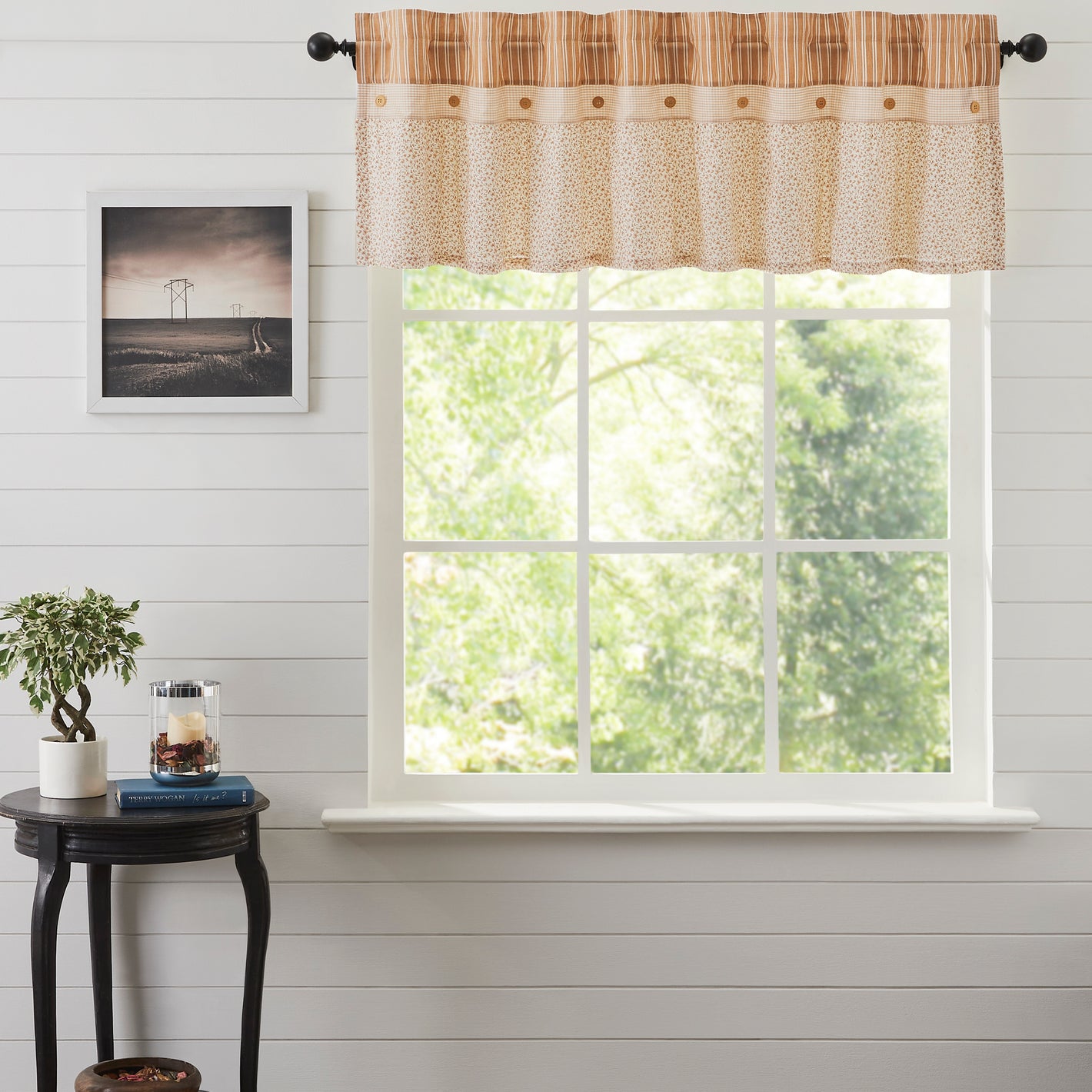 April & Olive Camilia Ruffled Valance 19x72 By VHC Brands