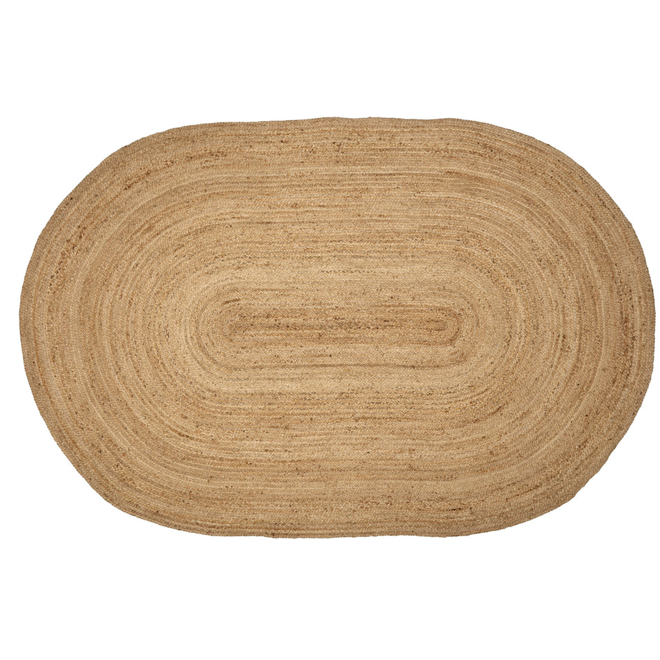 April & Olive Natural Jute Rug Oval w/ Pad 60x96 By VHC Brands
