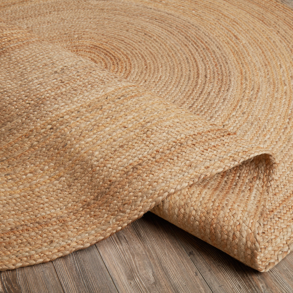 April & Olive Natural Jute Rug Oval w/ Pad 72x108 By VHC Brands