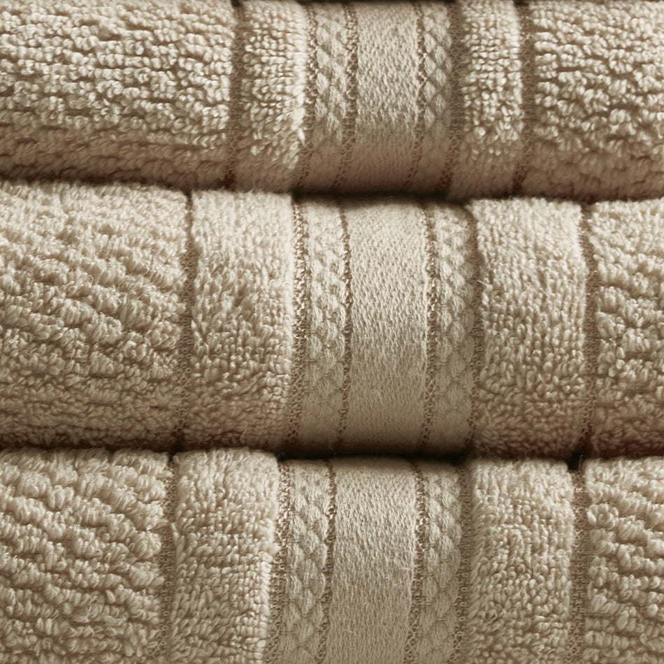 Adrien Super Soft Quick Dry 6 Piece Cotton Towel Set - Wheat