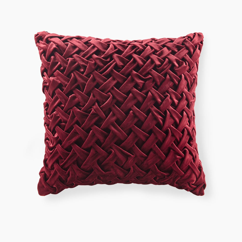 Croscill Classics Winchester Square Decor Pillow - Burgundy  - 20x20" Shop Online & Save - ExpressHomeDirect.com