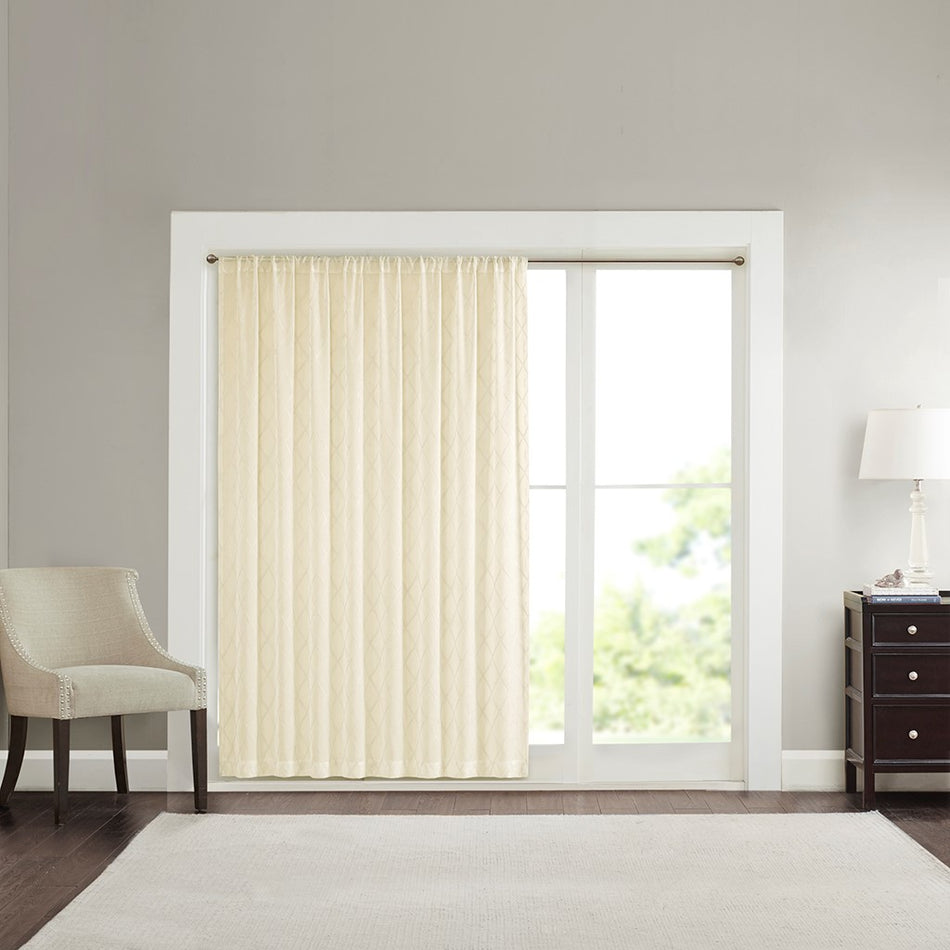 Irina Diamond Sheer Extra Wide Window Curtain - Ivory - 100x84"
