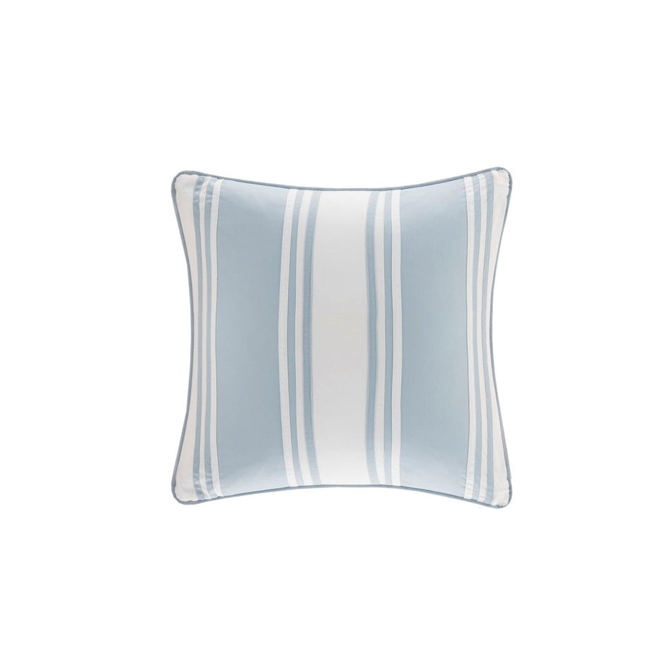 Crystal Beach Pieced Square Pillow - White - 18x18"