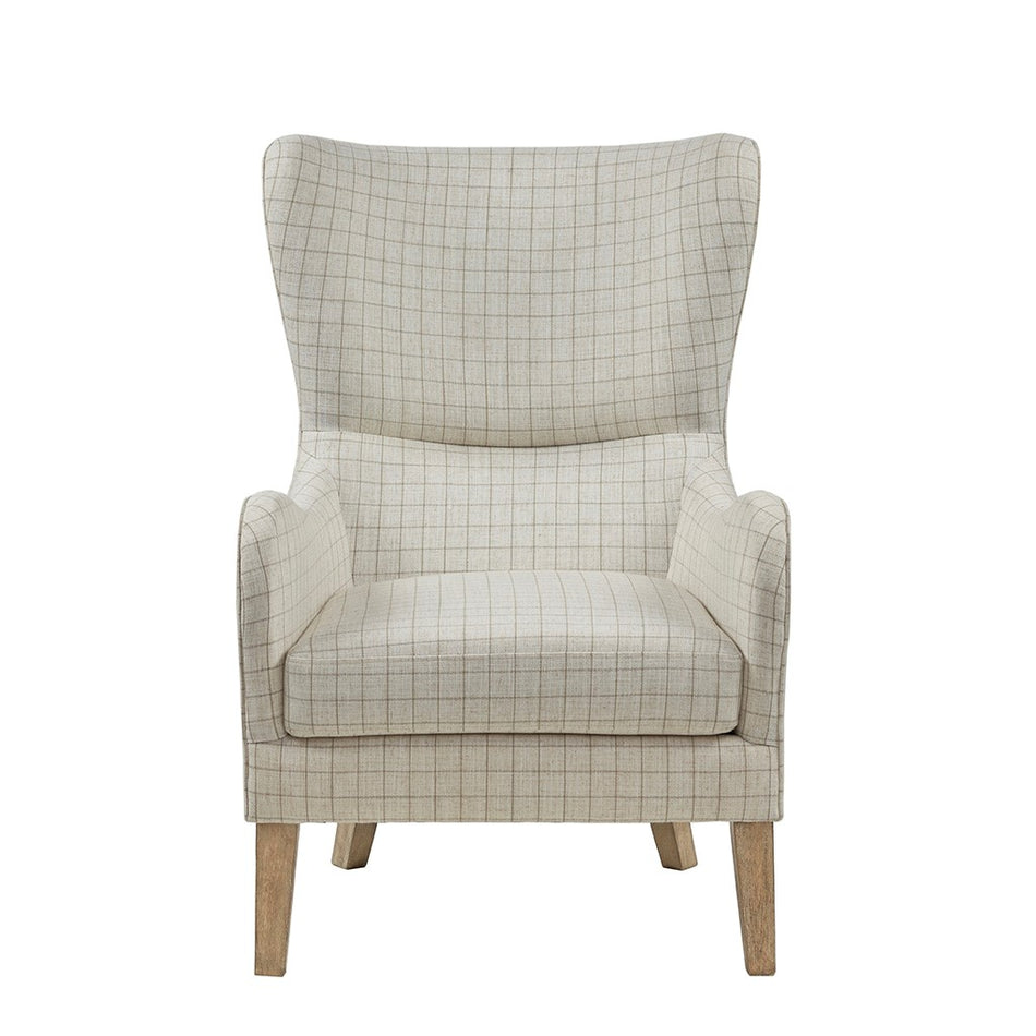 Arianna Swoop Wing Chair - Linen