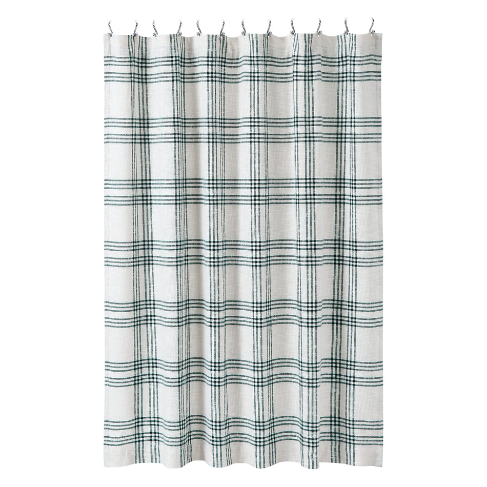 April & Olive Pine Grove Plaid Shower Curtain 72x72 By VHC Brands