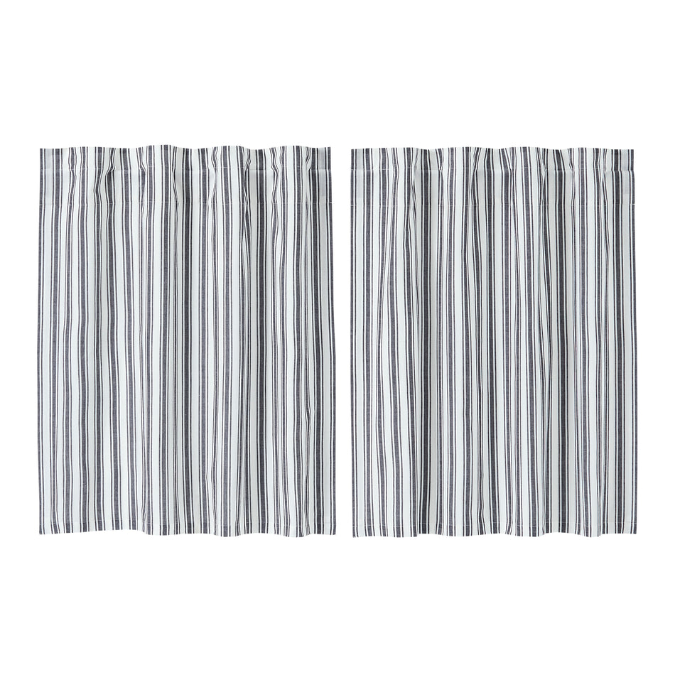 April & Olive Sawyer Mill Black Ticking Stripe Tier Set of 2 L36xW36 By VHC Brands