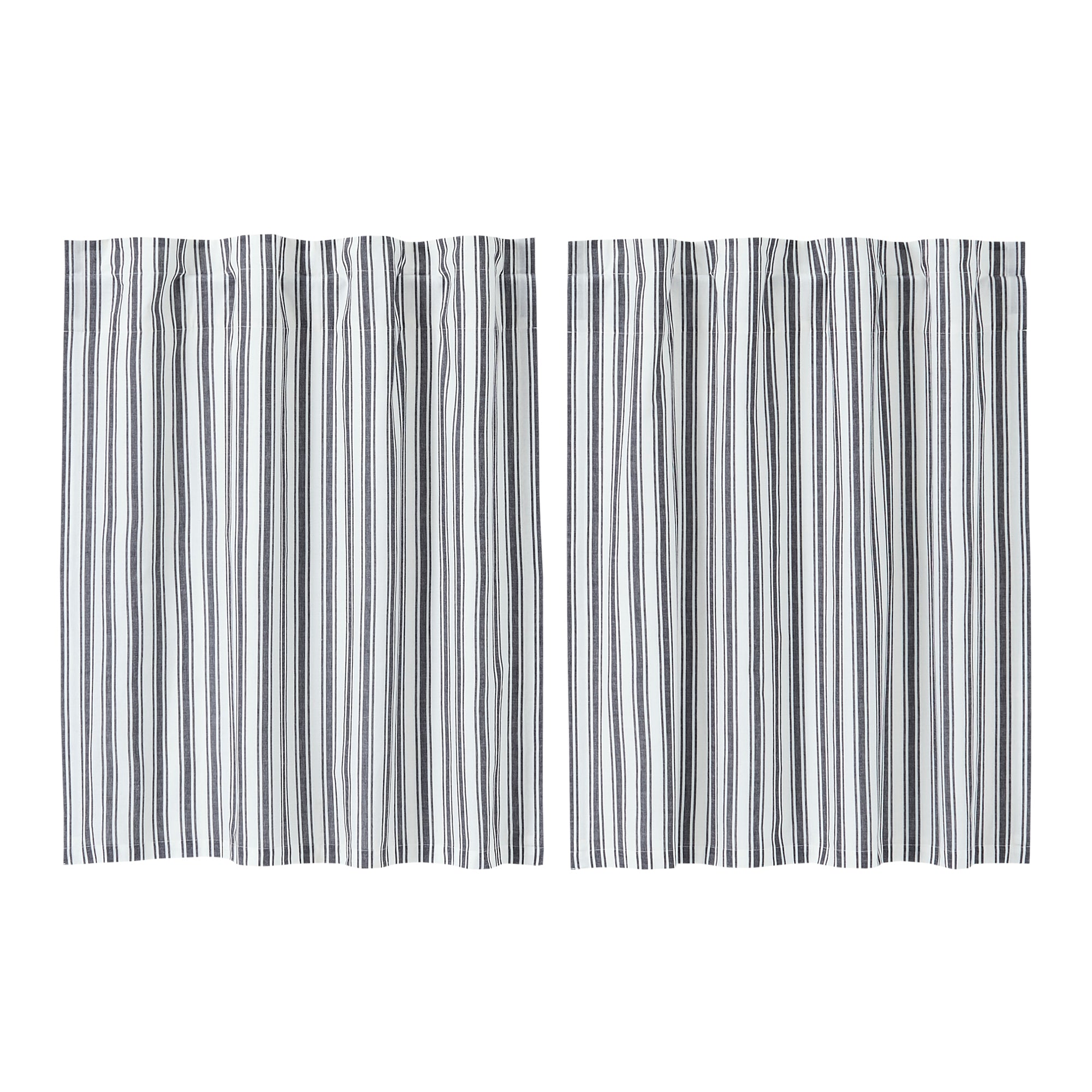 April & Olive Sawyer Mill Black Ticking Stripe Tier Set of 2 L36xW36 By VHC Brands
