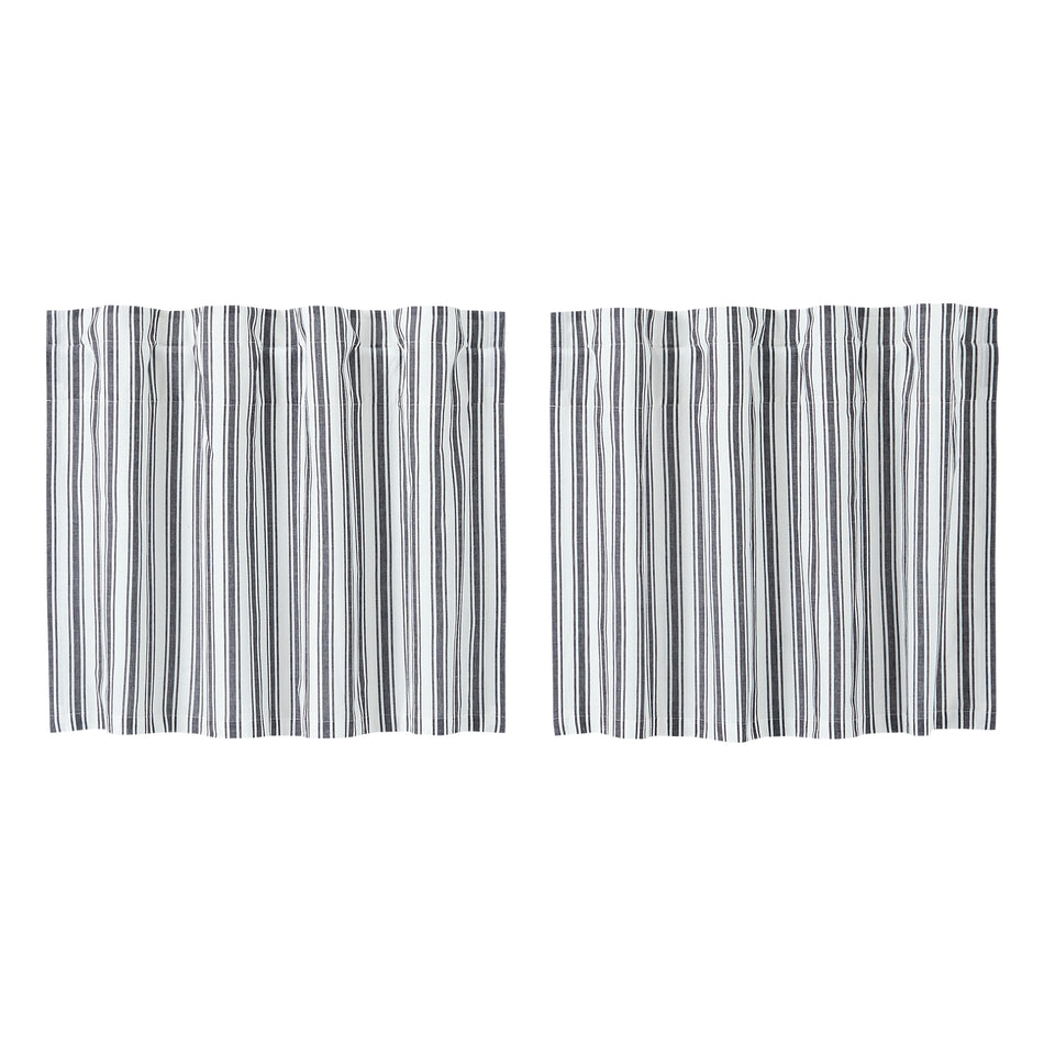 April & Olive Sawyer Mill Black Ticking Stripe Tier Set of 2 L24xW36 By VHC Brands