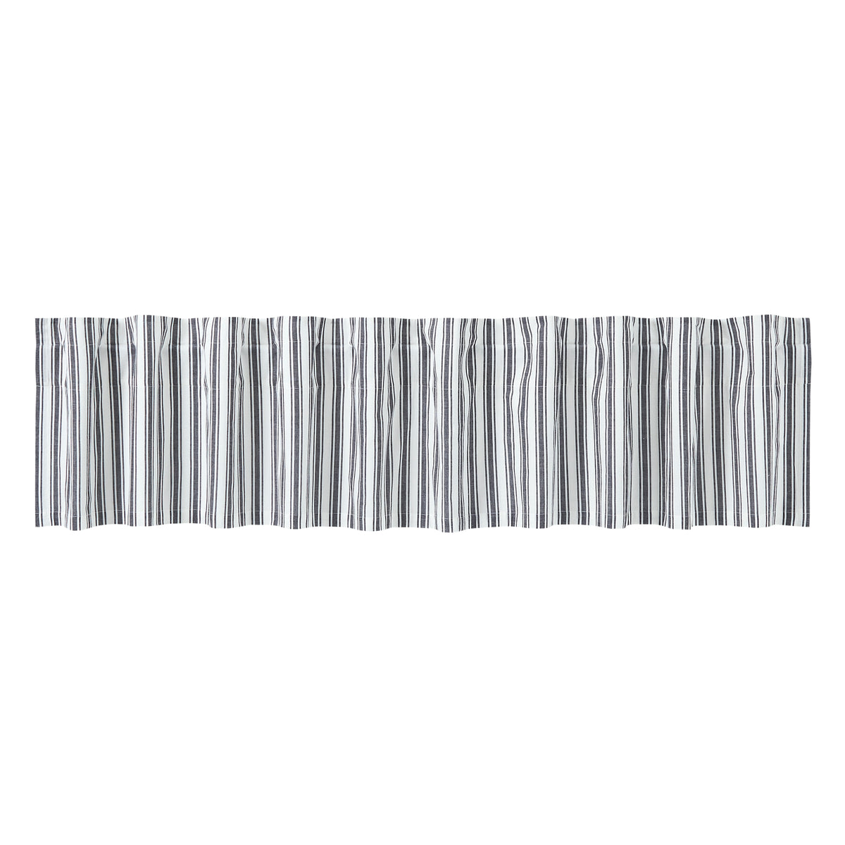 April & Olive Sawyer Mill Black Ticking Stripe Valance 16x90 By VHC Brands