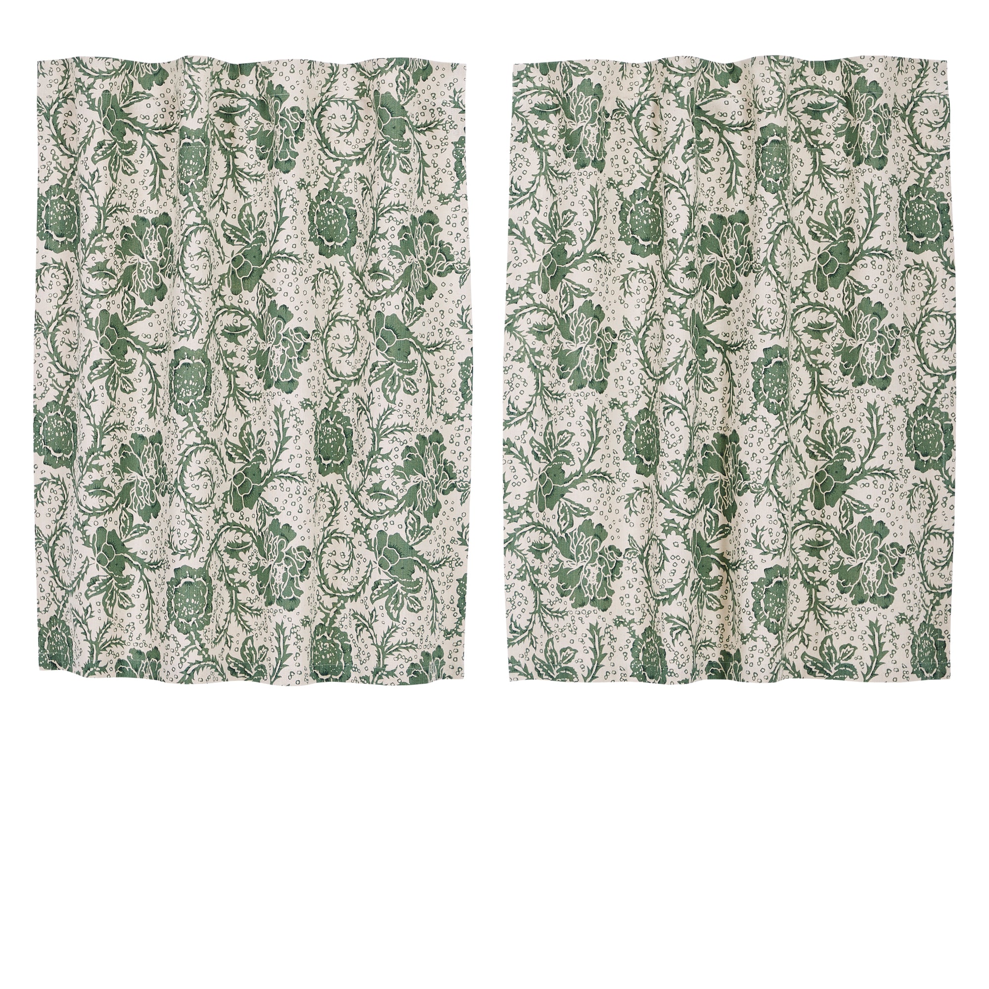 April & Olive Dorset Green Floral Tier Set of 2 L36xW36 By VHC Brands