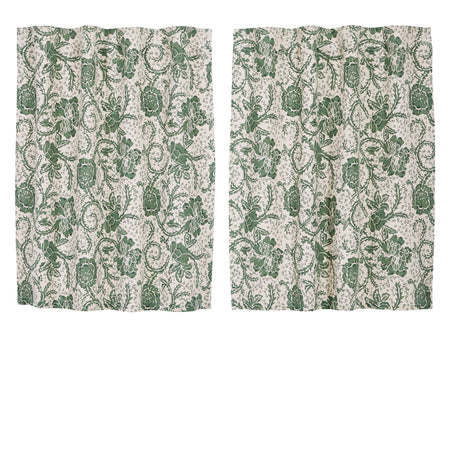April & Olive Dorset Green Floral Tier Set of 2 L36xW36 By VHC Brands