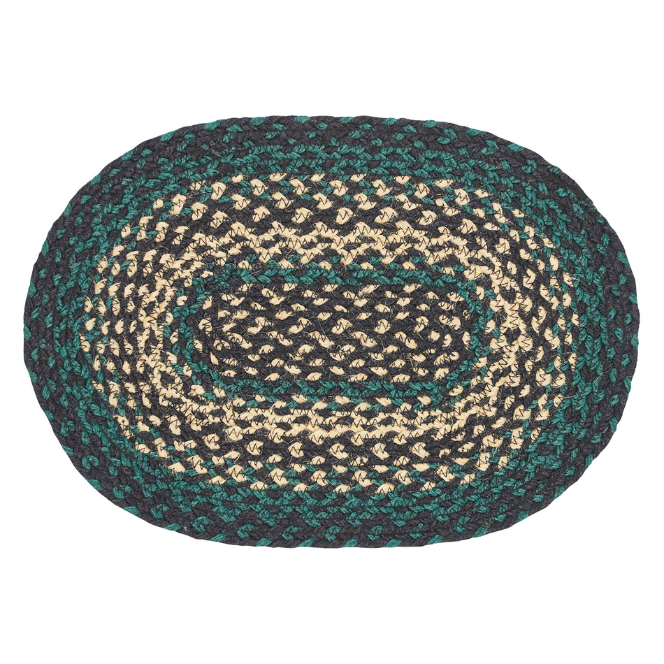 April & Olive Pine Grove Jute Oval Placemat 10x15 By VHC Brands