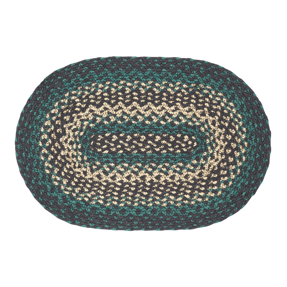 April & Olive Pine Grove Jute Oval Placemat 12x18 By VHC Brands