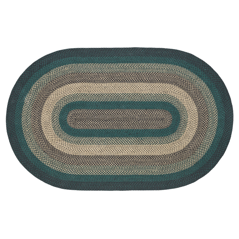 April & Olive Pine Grove Jute Rug Oval w/ Pad 60x96 By VHC Brands