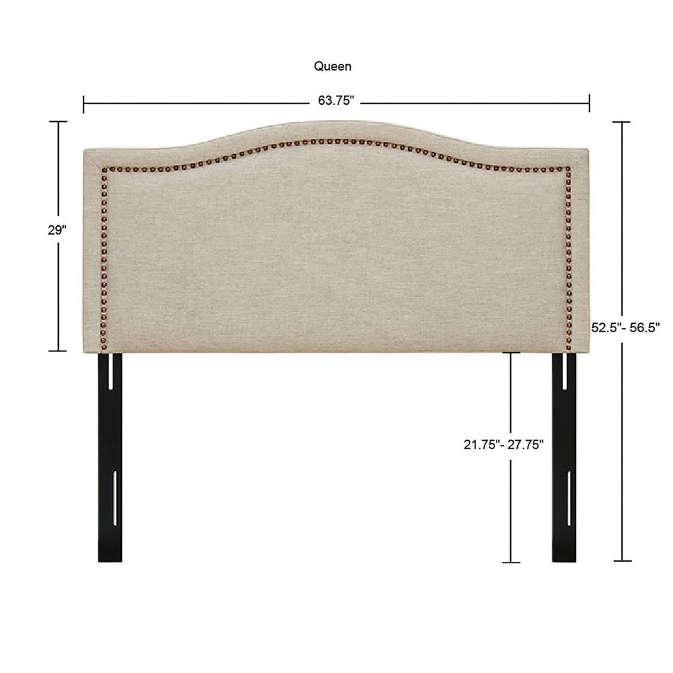 Nadine Upholstery Headboard - Natural - Queen Size