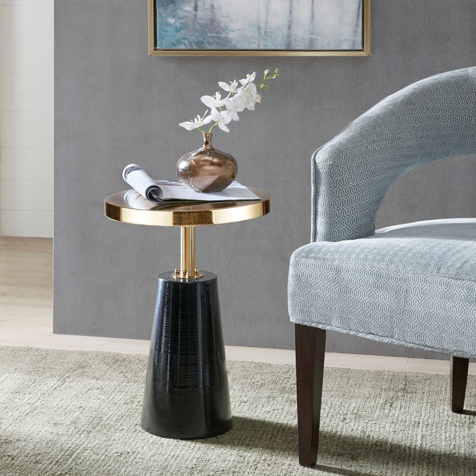 Madison Park Sophia Accent Table - Black / Gold
