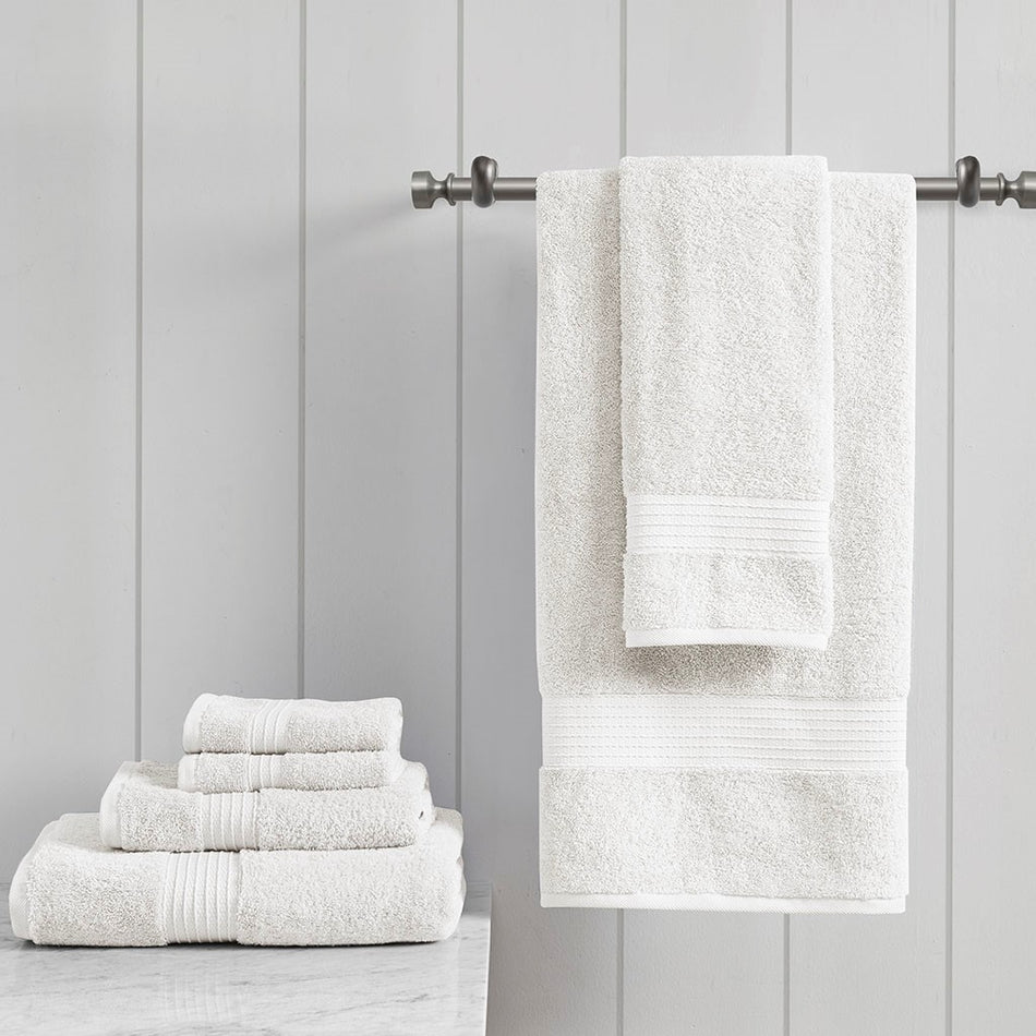 Madison Park Organic 6 Piece Organic Cotton Towel Set - White