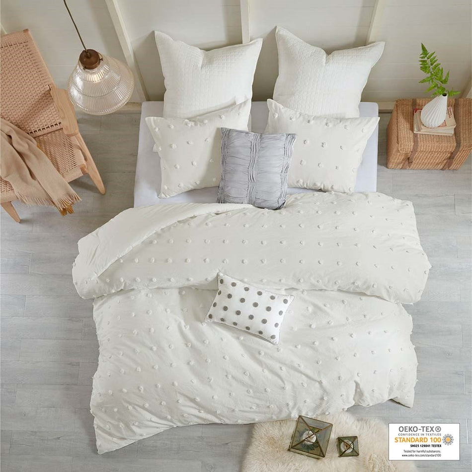 Urban Habitat Brooklyn Cotton Jacquard Comforter Set - Ivory - Twin Size / Twin XL Size