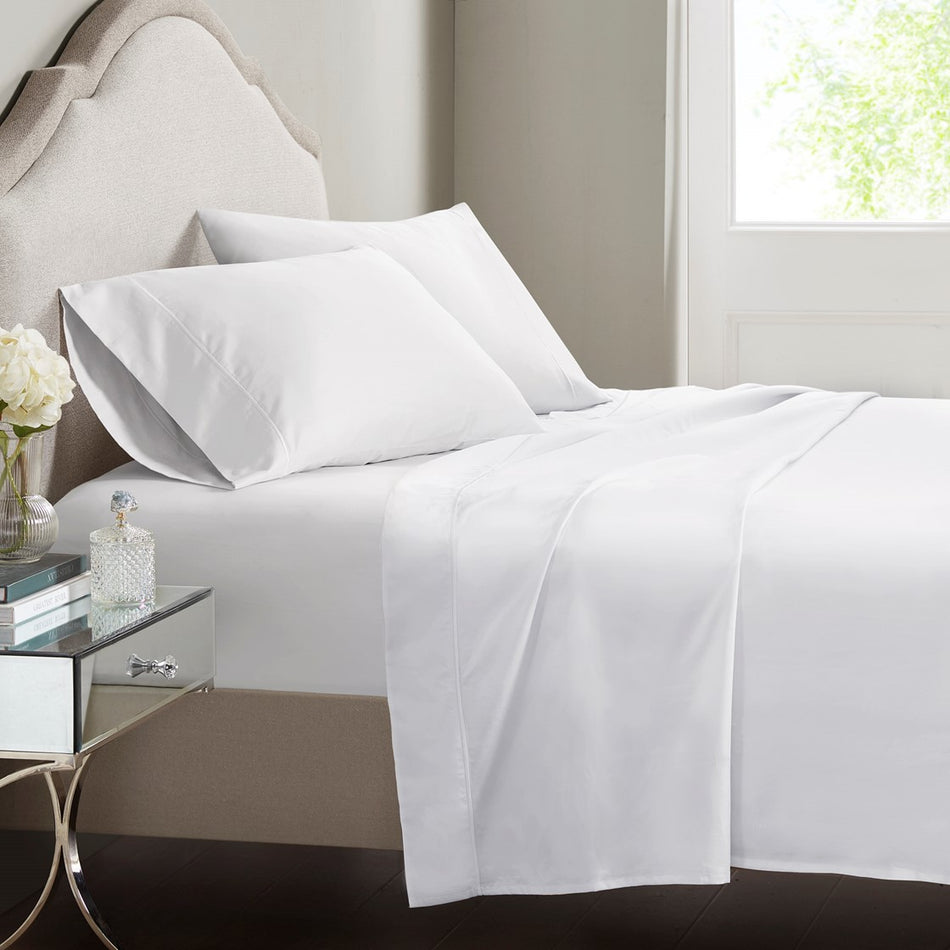 Croscill Luxury Egyptian 500TC Cotton Sheet Set - White  - King Size Shop Online & Save - ExpressHomeDirect.com
